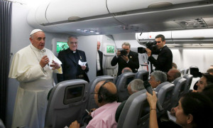 Pope Francis' press conference aboard his flight back to Rome.